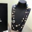 Fake Chanel Pearl Long Necklace Peacock Blue 2019 Collection CE03249