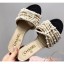 Fake Chanel Pearls Mules Slipper Sandals Apricot 2019 CE01751