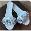 Fake Chanel Tpu Camellia Pool Mules Slides Sandals Light Blue 2020 CE01946