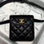 Fake Chanel Vintage Quilted Lambskin Waist Bag A88861 Black 2020 Collection CE03845