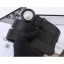 Fake Chanel Width 3cm Button Round Buckle Leather Belt Black CE03250