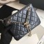 Fake Cheap Chanel Quilted Shiny Lambskin Double Clutch with Chain AP1073 Black 2019 Collection CE02607