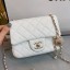 Fake Copy Chanel Quilted Leather Flap Bag with Crystal Ball AS1786 White 2020 Collection CE02147