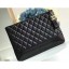 Fake Designer Chanel Aged Calfskin Gabrielle Pouch Clutch Small Bag A84287 Black CE01243