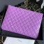 Fake Hot Chanel Quilted Patent Leather Large Pouch Purple 2020 Collection CE03963
