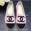 Fake Luxury Chanel CC Logo Tweed Fabric Espadrilles G34436 Pink 2019 CE04082