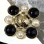 Fake Luxury Chanel Glass Pearls Brooch AB2362 Black 2019 Collection CE00925