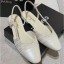 Fake Luxury Chanel Heel 2cm Flat Slingbacks G31319 Tweed/Creamy CE02374