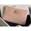 Fashion Chanel 19 Lambskin Small Pouch Bag AP1059 Beige 2020 CE01155