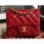 Fashion Chanel Patent Leather Mini Classic Flap Bag A1115 Red CE00986