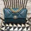 Fashion Fake Chanel 19 Large Quilted Goatskin Flap Bag AS1161 Green 2019 Collection CE03327
