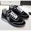 Fashion Imitation Chanel Terry-cloth & Goatskin Classic Sneaker Black/White 02 2020 Collection CE02569