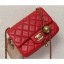 Fashion Replica Chanel Pearl on Chain Classic Flap Bag AS1786 Red 2020 CE02714