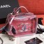 First-class Quality Chanel Iridescent PVC Small Vanity Case A93342 Pink 2019 Collection CE03027