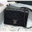High Imitation Chanel Acrylic Beads Goatskin Small Falp Bag AS0585 Black/Silver 2020 Collection CE03742