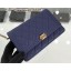 High Imitation Chanel Grained Leather Boy Wallet On Chain WOC Bag A80287 Navy Blue/Gold CE01603