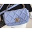 High Quality Chanel 19 Jersey Waist Bag AS1163 Baby Blue 2020 CE02692