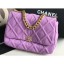 High Quality Chanel 19 Maxi Jersey Flap Bag AS1162 Mauve 2020 CE01999