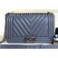 High Quality Chanel Caviar Leather Chevron Boy Flap Medium Bag Gray/Silver CE01409