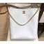 High Quality Chanel Quilted Leather Striped Side Hobo Bag AS0666 White 2019 CE02755