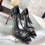 High Quality Chanel Tweed Transparent Lace-up High-Heel Pumps Black 2019 Collection CE03639