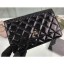 High Quality Chanel Wallet On Chain WOC Bag in Patent Leather Black/Gold CE02815
