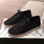 Hot Chanel Check Tweed Lace-Ups Espadrille Sneakers G36140 Black 2020 Collection CE00648