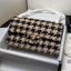 Hot Fake Chanel Houndstooth Tweed Medium Flap Bag Beige/Black 2019 Collection CE00822