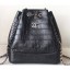 Hot Replica Chanel Metallic Crocodile Embossed Gabrielle Small Backpack Bag A94485 Black 2019 CE00940