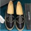 Imitation 1:1 Chanel Camellia CC Logo Espadrilles Black CE01809