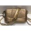 Imitation AAA Chanel Crocodile Embossed Calfskin Gabrielle Clutch With Chain Bag A94505 Metallic Gold 2019 CE02129