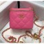 Imitation Best Chanel Lambskin Small Classic Box with Chain And Gold Metal Ball AP1447 Rosy 2020 Collection CE01012