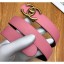 Imitation Best Quality Chanel Width 3cm Logo Buckle Leather Belt Pink CE02048