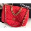 Imitation Chanel 19 Maxi Jersey Flap Bag AS1162 Red 2020 CE02091
