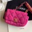 Imitation Chanel 19 Tweed Flap Waist Bag/Belt Bag AS1163 Pink 2019 Collection CE02853