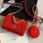 Imitation Chanel 19 Tweed Wallet on Chain WOC and Coin Purse AP0985 Red 2019 Collection CE01201