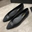 Imitation Chanel Calfskin Flat Ballerinas G35389 Black 2019 Collection CE04230