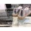 Imitation Chanel CC Logo Laminated Crinkled Leather Espadrilles G29762 Silver 2019 CE03482
