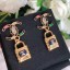 Imitation Chanel Chain Leather CC Lock Short Earrings AB3020 2019 Collection CE01486