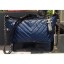 Imitation Chanel Chevron Gabrielle Medium Hobo Bag A93824 Dark Blue/Black 2018 CE04274