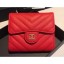 Imitation Chanel Chevron Small Flap Wallet Red 2018 CE01273
