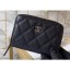 Imitation Chanel Classic Small Zipped Coin Purse 69272 Grained Calfskin Black/Silver CE03792