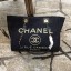 Imitation Chanel Deauville Lurex Canvas Medium Shopping Bag A93786 Navy Blue/Gold 2019 Collection CE03259