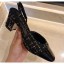 Imitation Chanel Heel 6.5cm Slingbacks G31318 Tweed 07 2020 CE03405