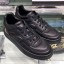 Imitation Chanel Leather Low-Top Sneakers G35063 Black Leather 2019 Collection CE01018