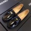 Imitation Chanel Patent Calfskin Flat Loafers G35110 Black 2020 Collection CE01559