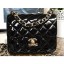 Imitation Chanel Patent Leather Mini Classic Flap Bag A1115 Black CE01354
