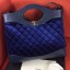 Imitation Chanel Quilted Velvet 31 Medium Shopping Bag Blue 2019 Collection CE02653
