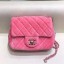 Imitation Chanel Quilted Velvet Flap Bag with Crystal Ball AS1786 Pink 2020 Collection CE04130