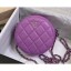 Imitation Chanel Round Classic Clutch with Chain Bag AP0245 Lambskin Purple 2020 CE00682